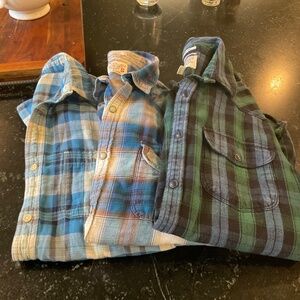 Bundle Lot 3 Lucky Brand Men’s Flannel Shirts Size Small